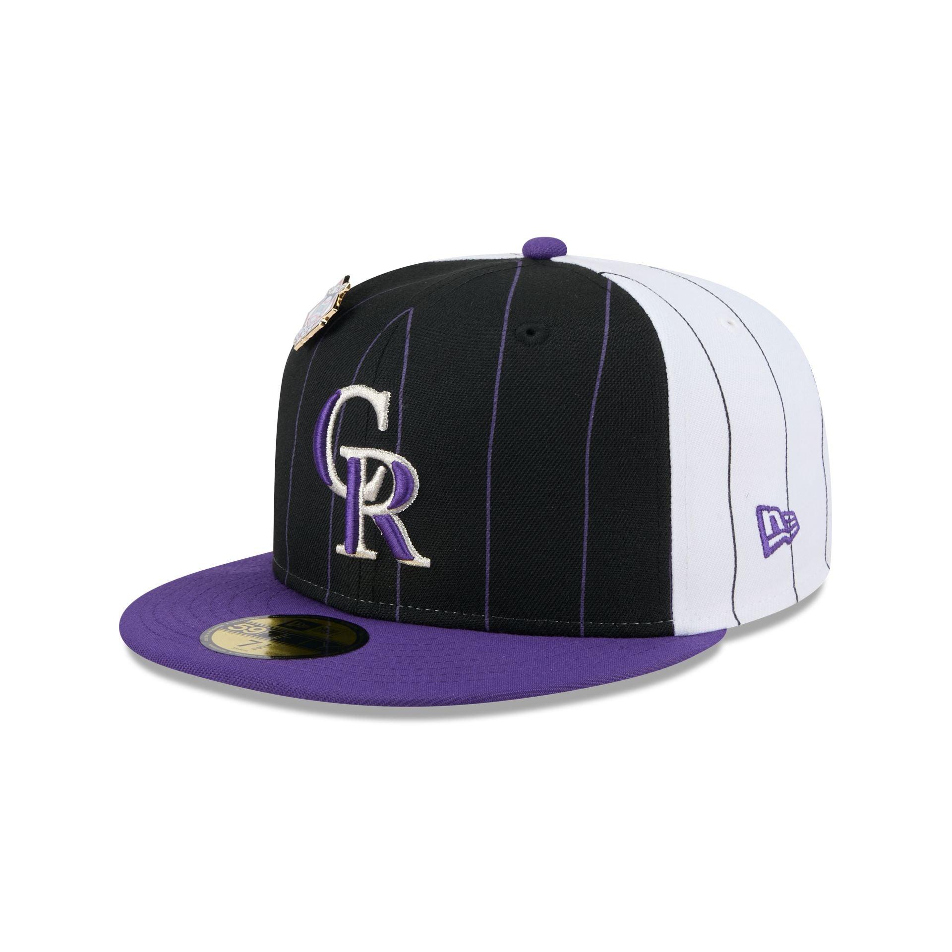Colorado Rockies Pinstripe League Pin 59FIFTY Fitted Hat Male Product Image