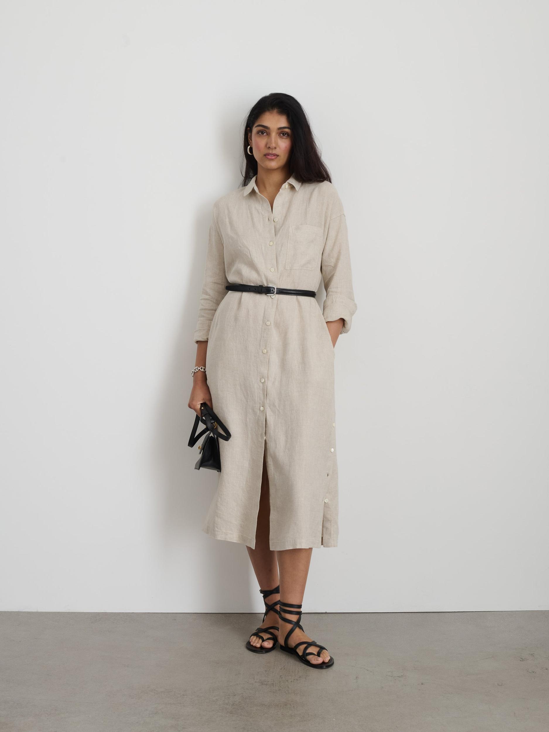 Kerry Shirtdress In Flax Linen Product Image