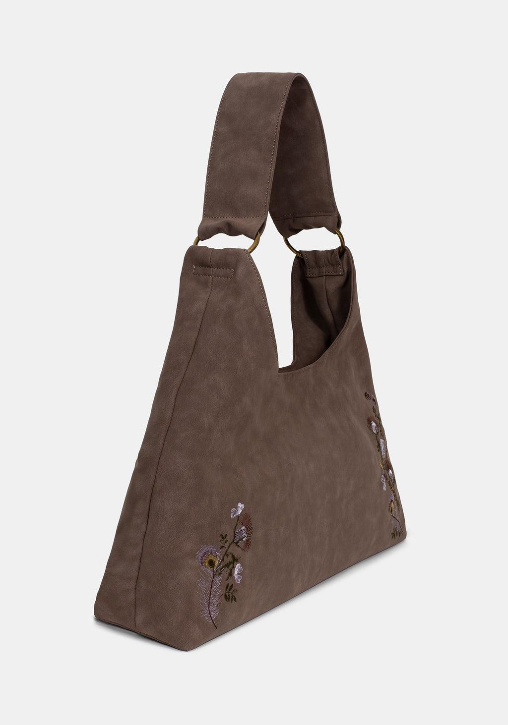 Lera Mystical Garden Embroidered Slouch Shoulder Bag Product Image