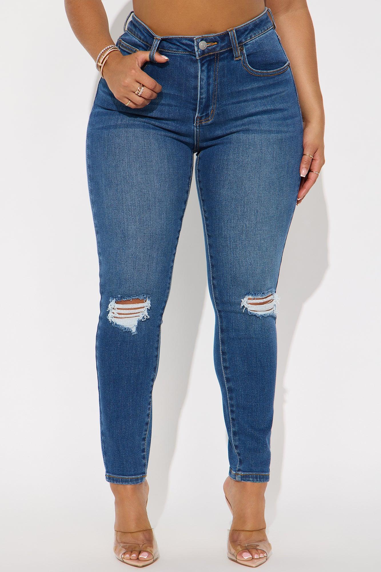 Vivacious Ripped High Rise Skinny Jeans - Medium Wash Female Product Image