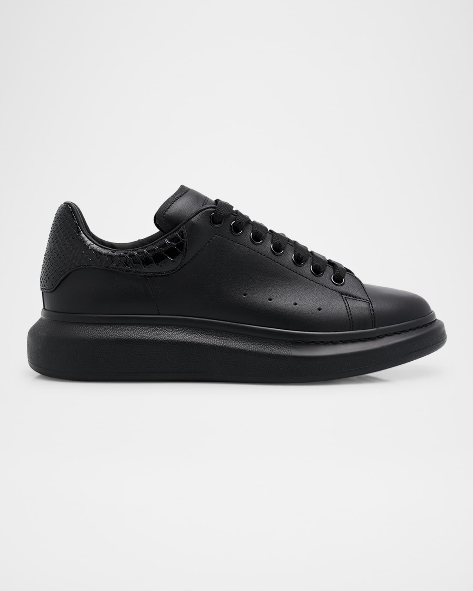 Men's Leather and Python Oversized Sneakers Product Image