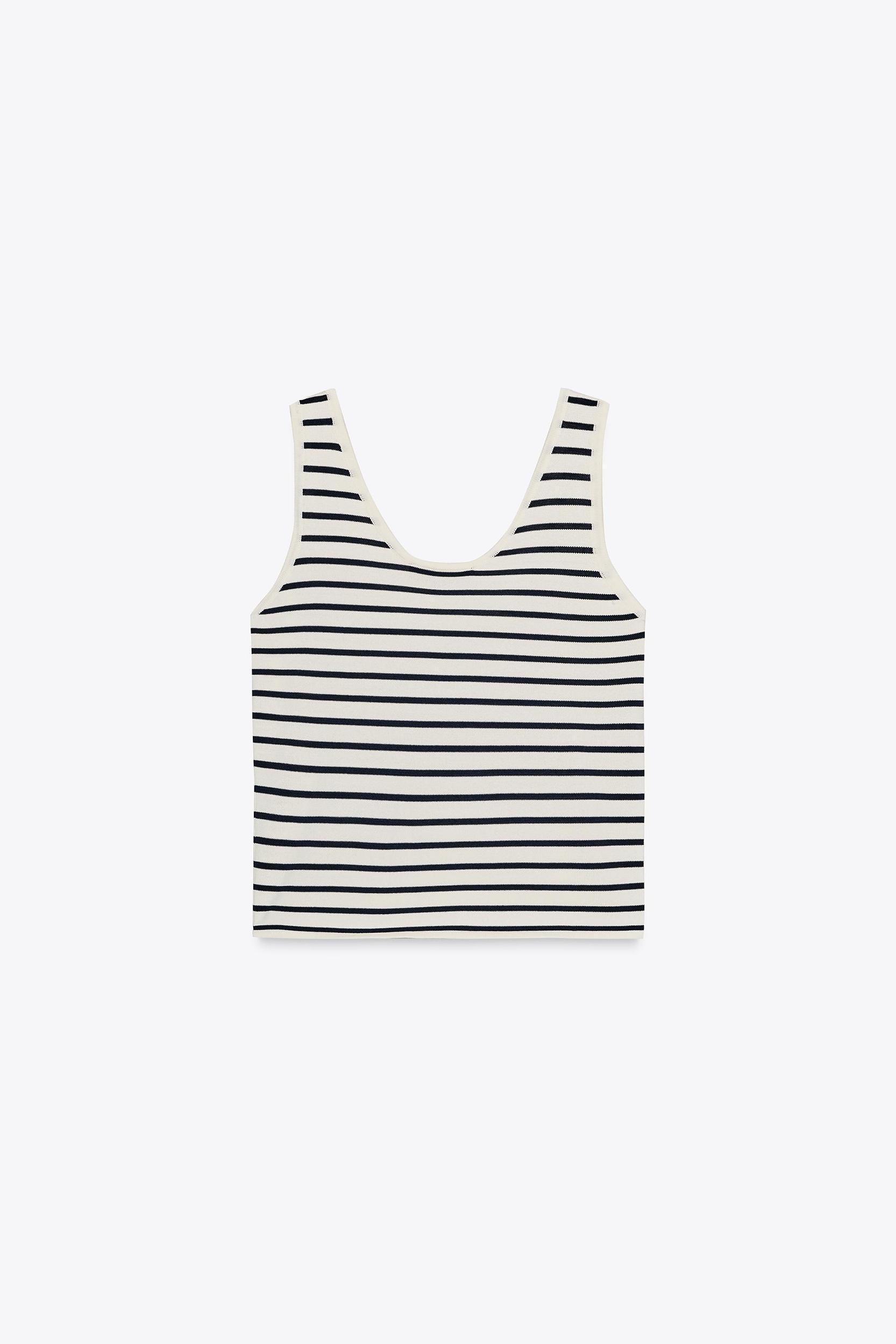 STRIPED KNIT TOP Product Image
