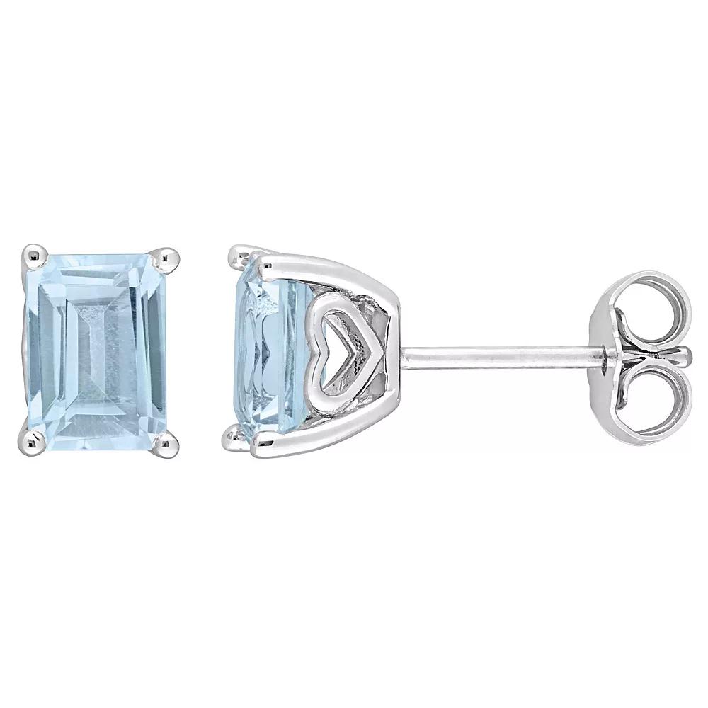 Stella Grace Sterling Silver & Gemstone Stud Earrings, Women's, Blue Topaz Product Image