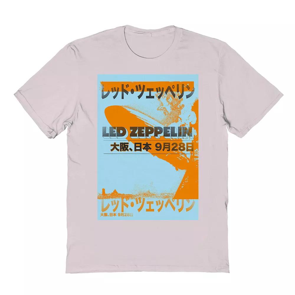 Men's Led Zeppelin Orange Zep Graphic Tee, Size: XXL, Ice Gray Product Image