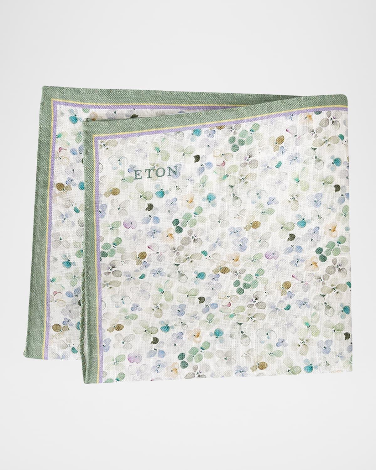 Mens Floral Linen Pocket Square Product Image