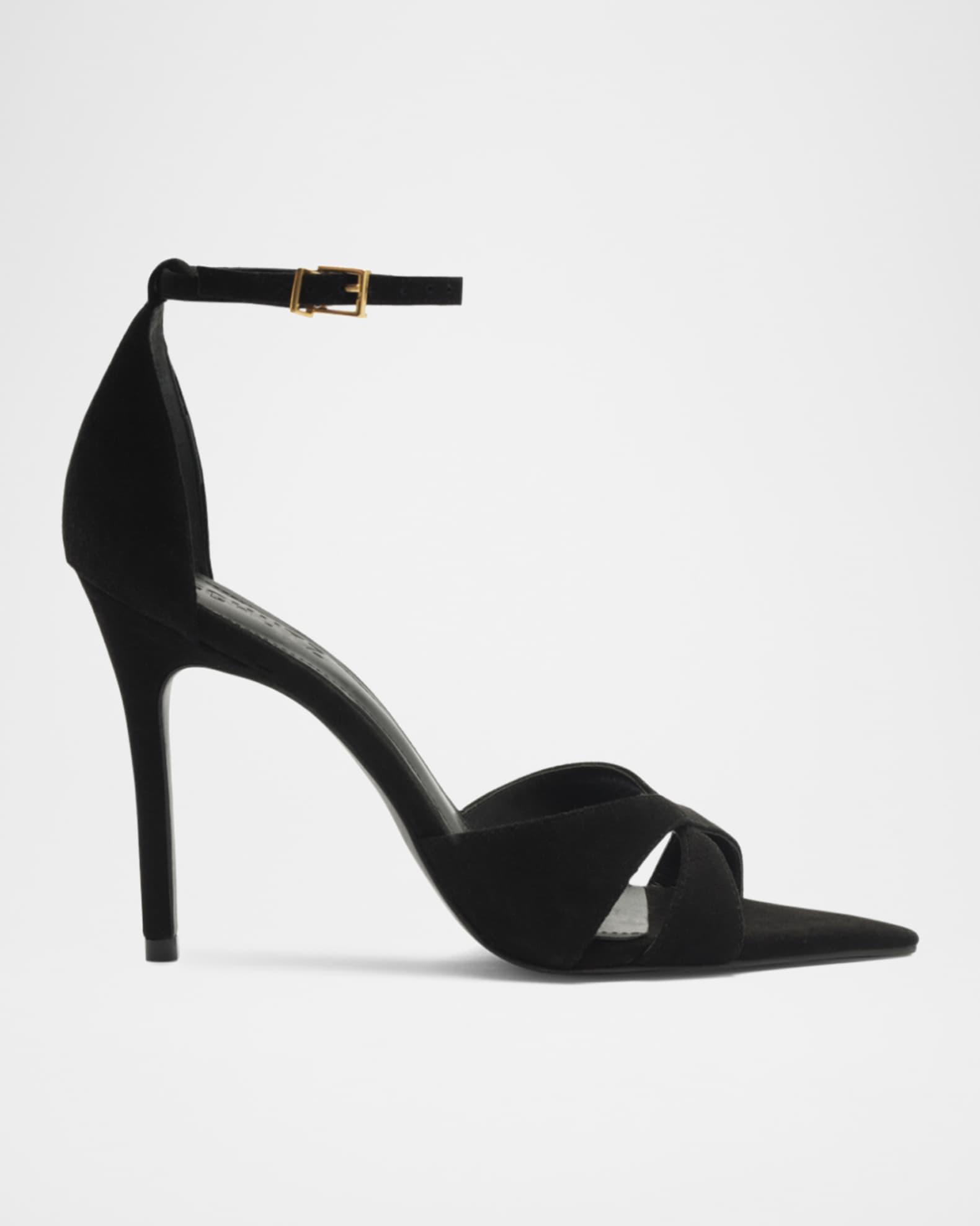 Hilda Leaf Suede Stiletto Sandals Product Image