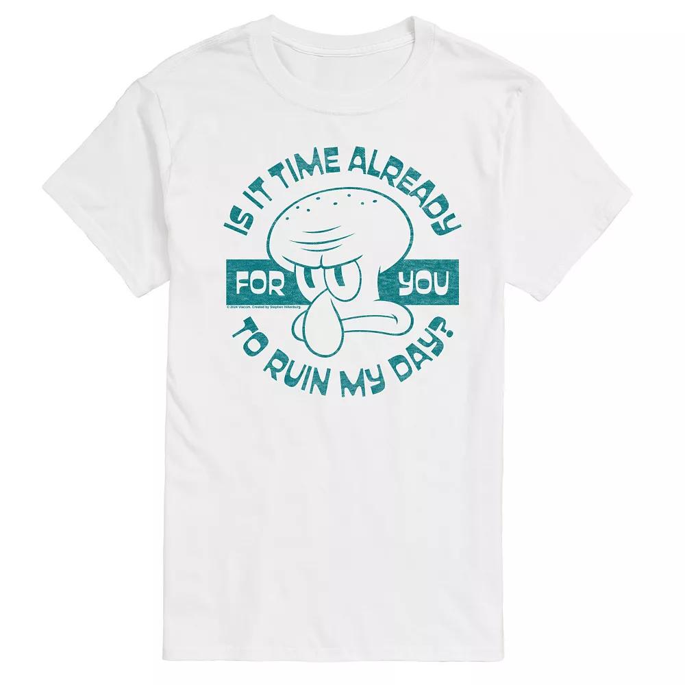 Big & Tall Spongebob SquarePants Squidward Ruin Graphic Tee, Men's,  Product Image
