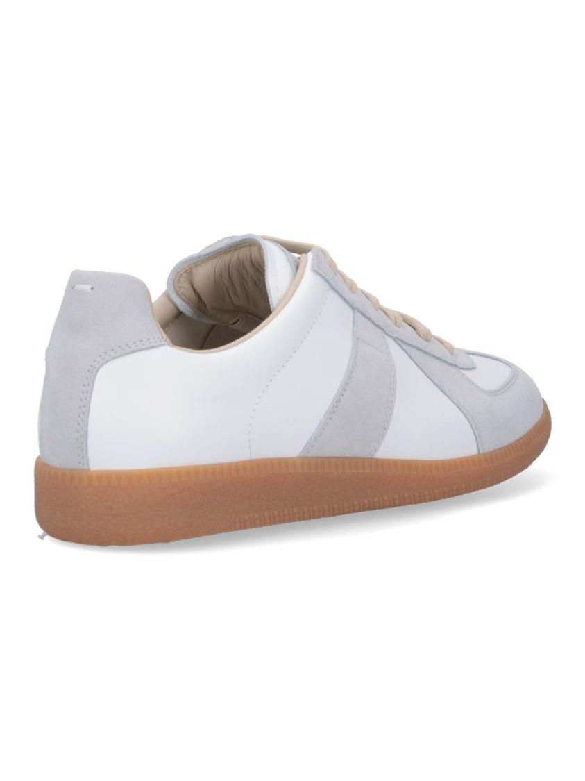 MAISON MARGIELA Replica Leather And Suede Sneakers In White Product Image