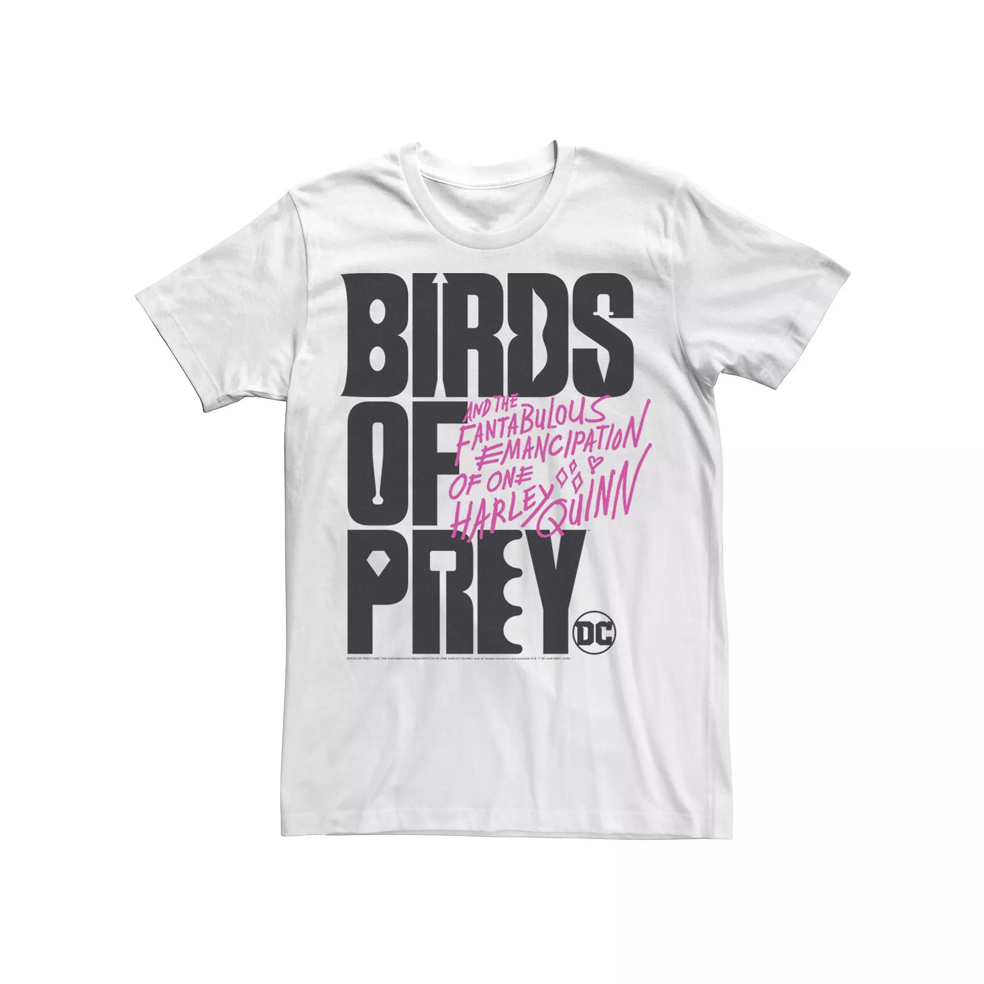 Mens Birds Of Prey Stacked Text Logo Tee, Mens Product Image