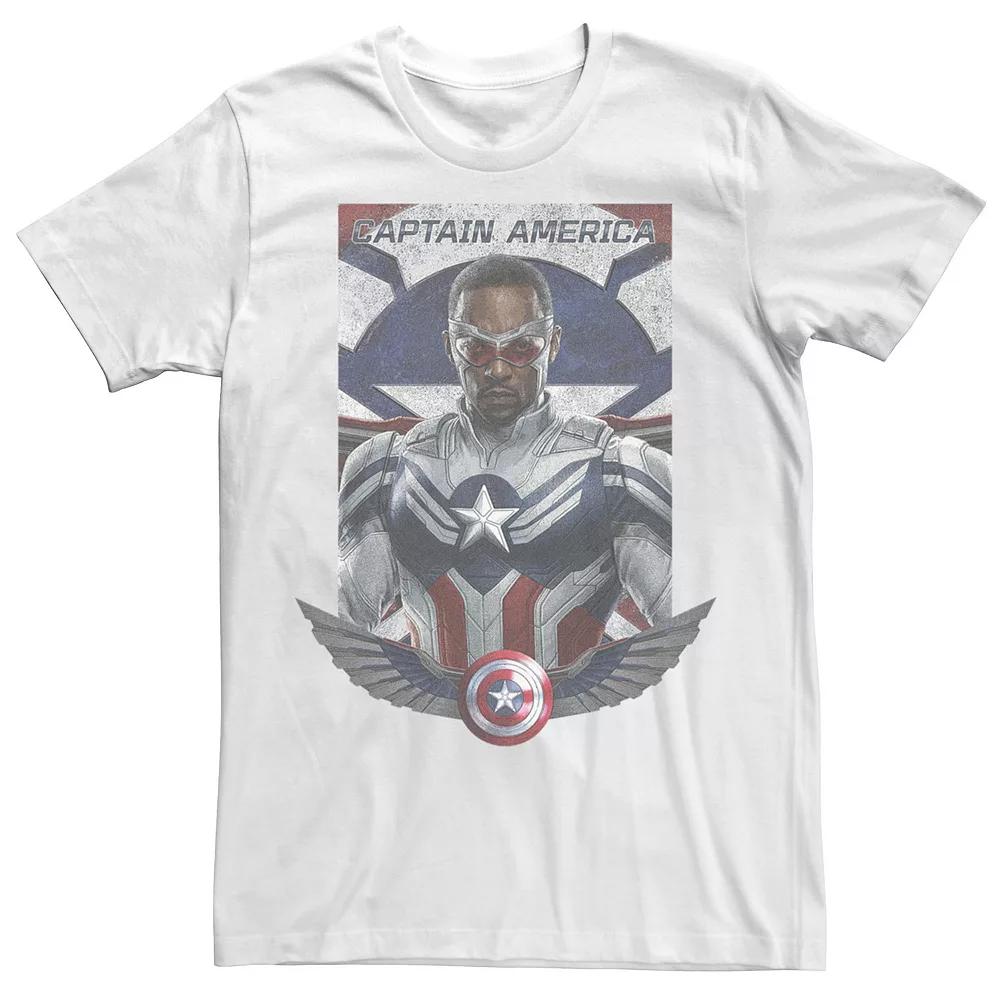 Men's Marvel Captain America The Falcon And The Winter Soldier Falcon In Flight Tee, Size: XS, White Product Image