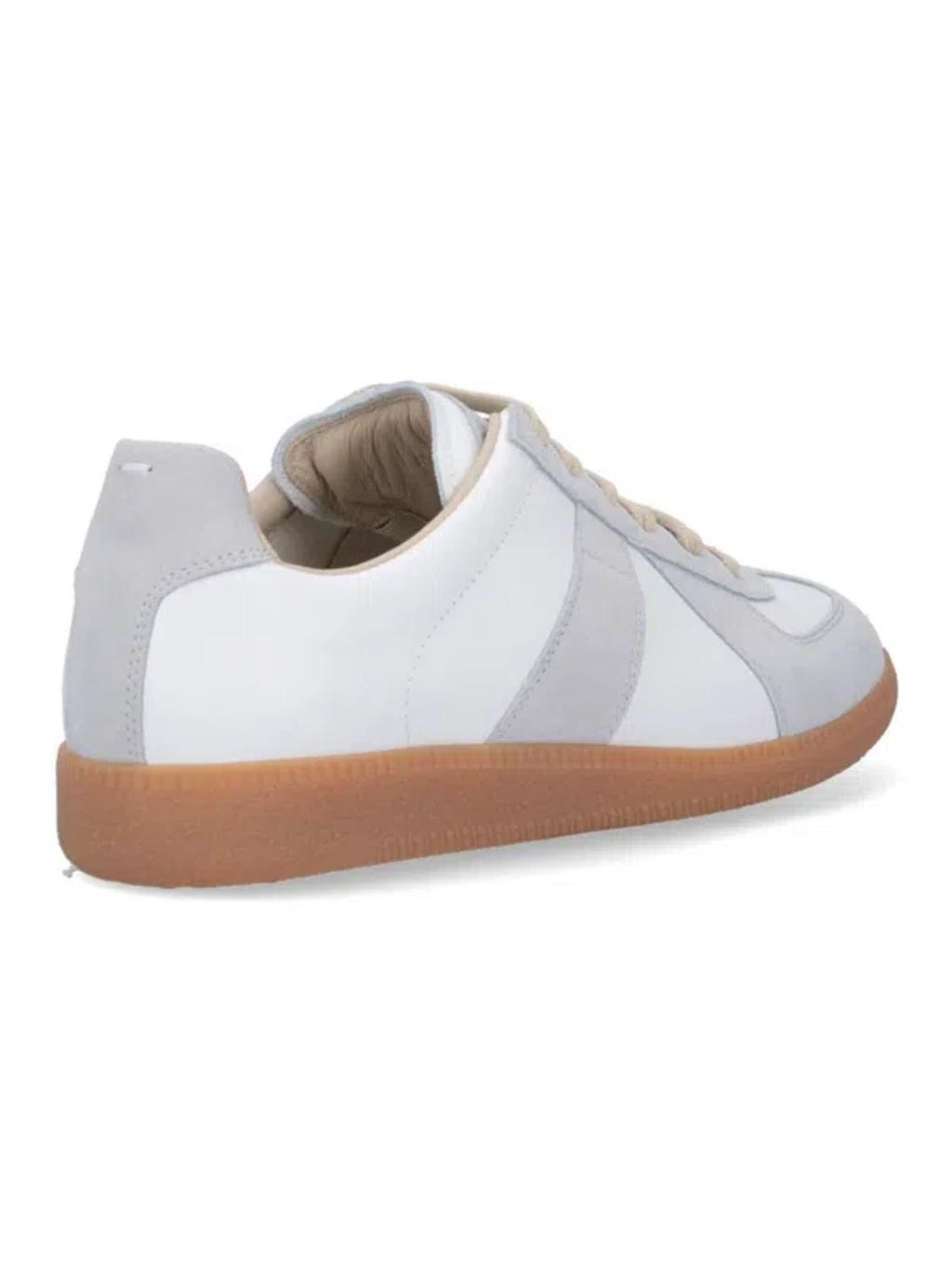 MAISON MARGIELA Replica Leather And Suede Sneakers In White Product Image