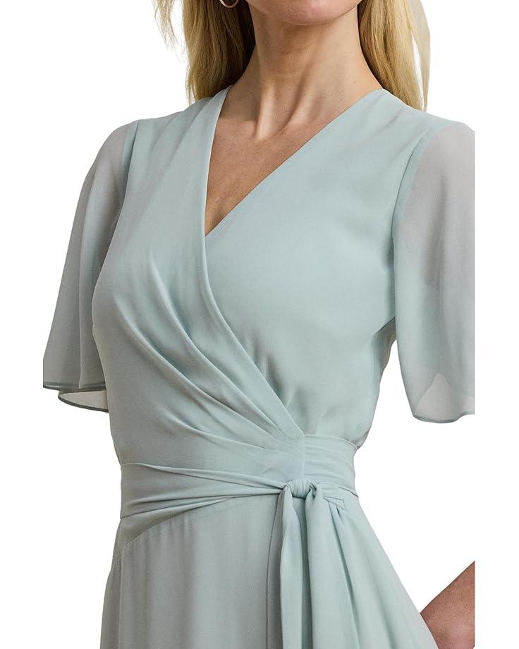 Crinkle Georgette Surplice Dress Product Image