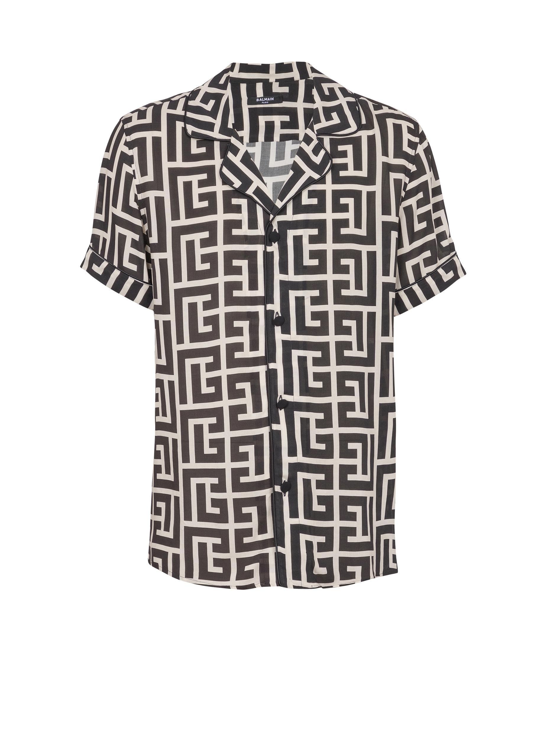 Pyjama shirt with monogrammed print Product Image