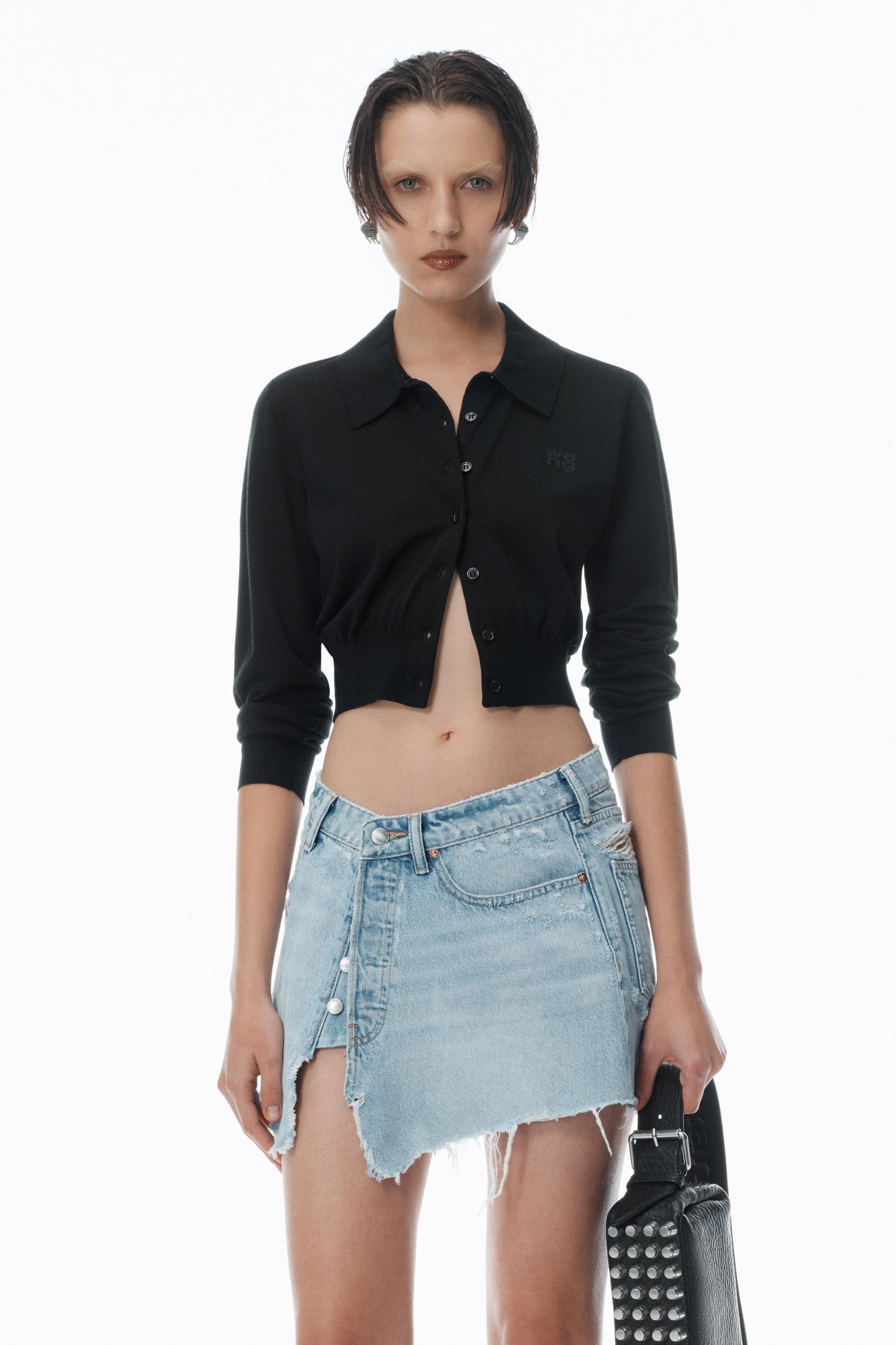 High-frequency Stacked Logo Cardigan In Merino Wool Product Image