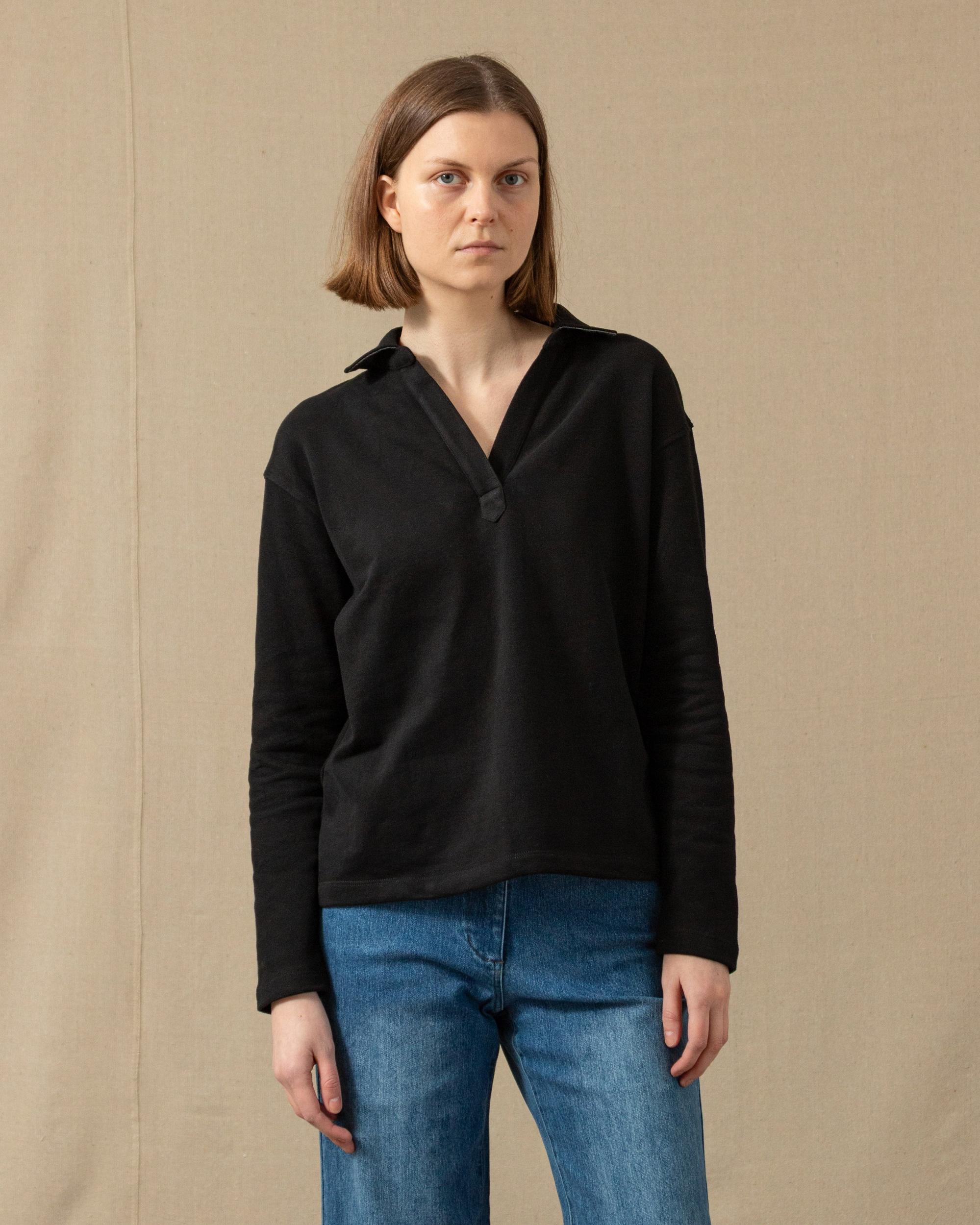 Inlet Pullover in Black Loopback Terry Product Image