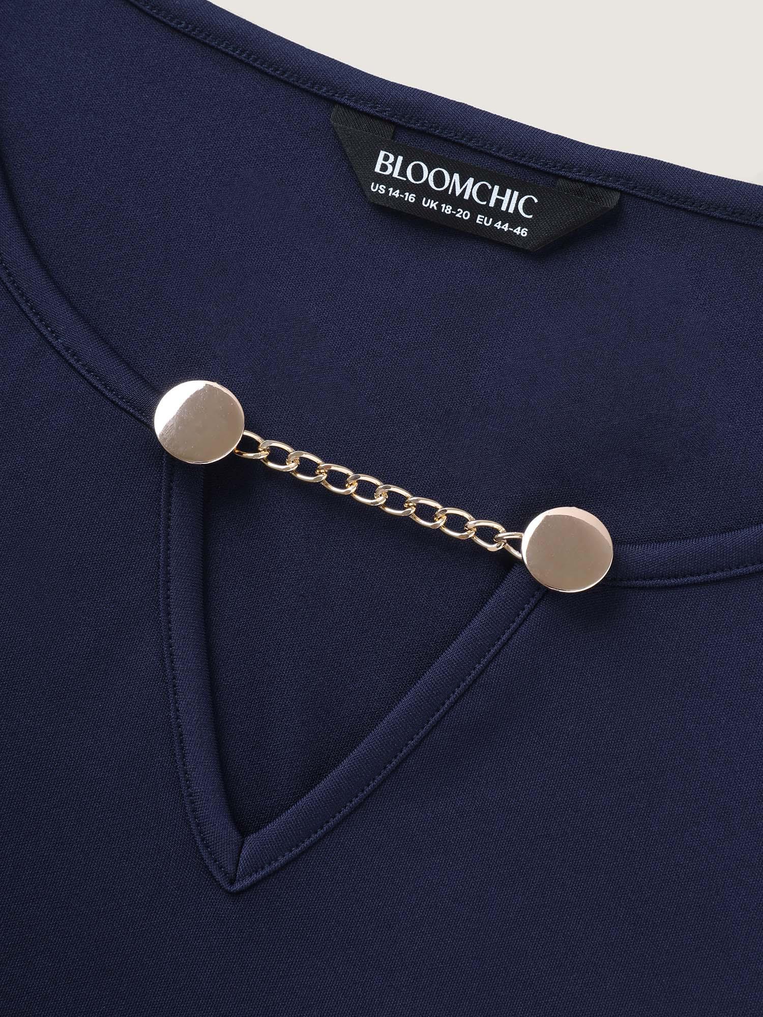 Polka Dots Stretchy Waist Contrast Midi Dress Female Product Image