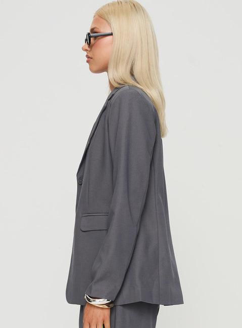 Relaxed Blazer Charcoal Product Image
