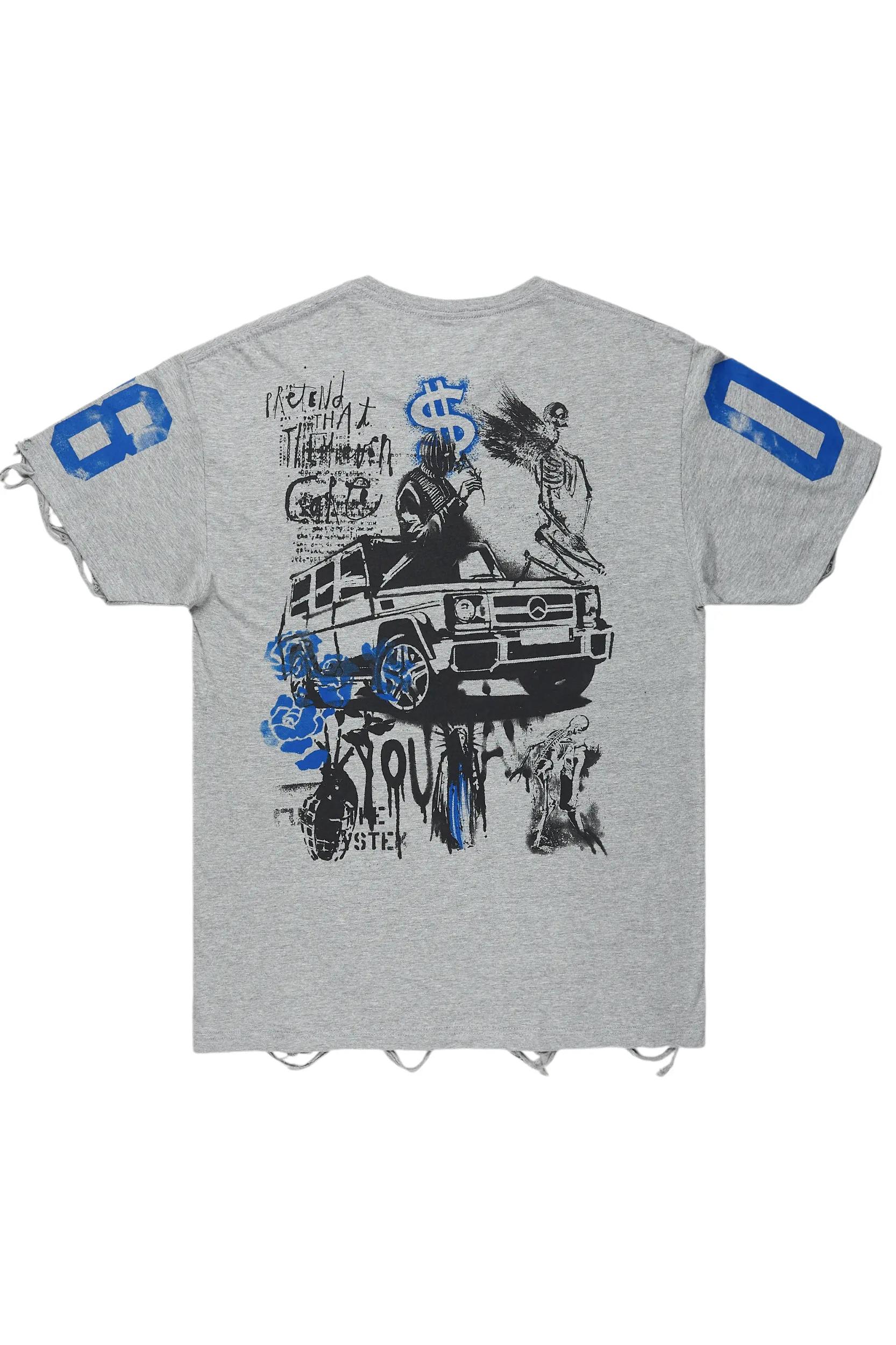 Kammile Heather Grey Oversized T-Shirt Female Product Image