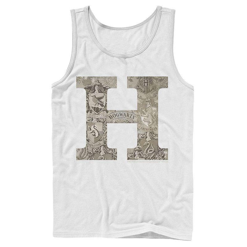 Men's Harry Potter H Hogwarts Crest Fill Tank Top,  Product Image