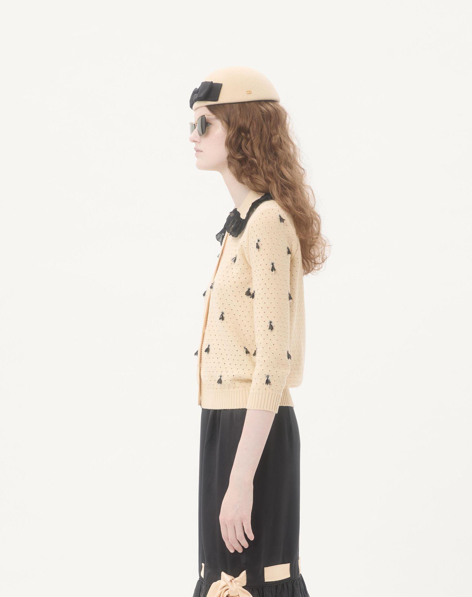 Embroidered Cotton Cardigan Product Image