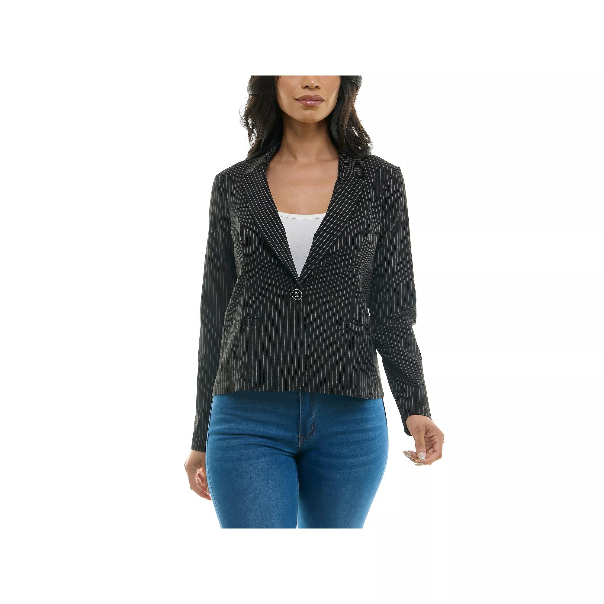 Women's Nina Leonard Cropped Stripe Blazer,  Product Image