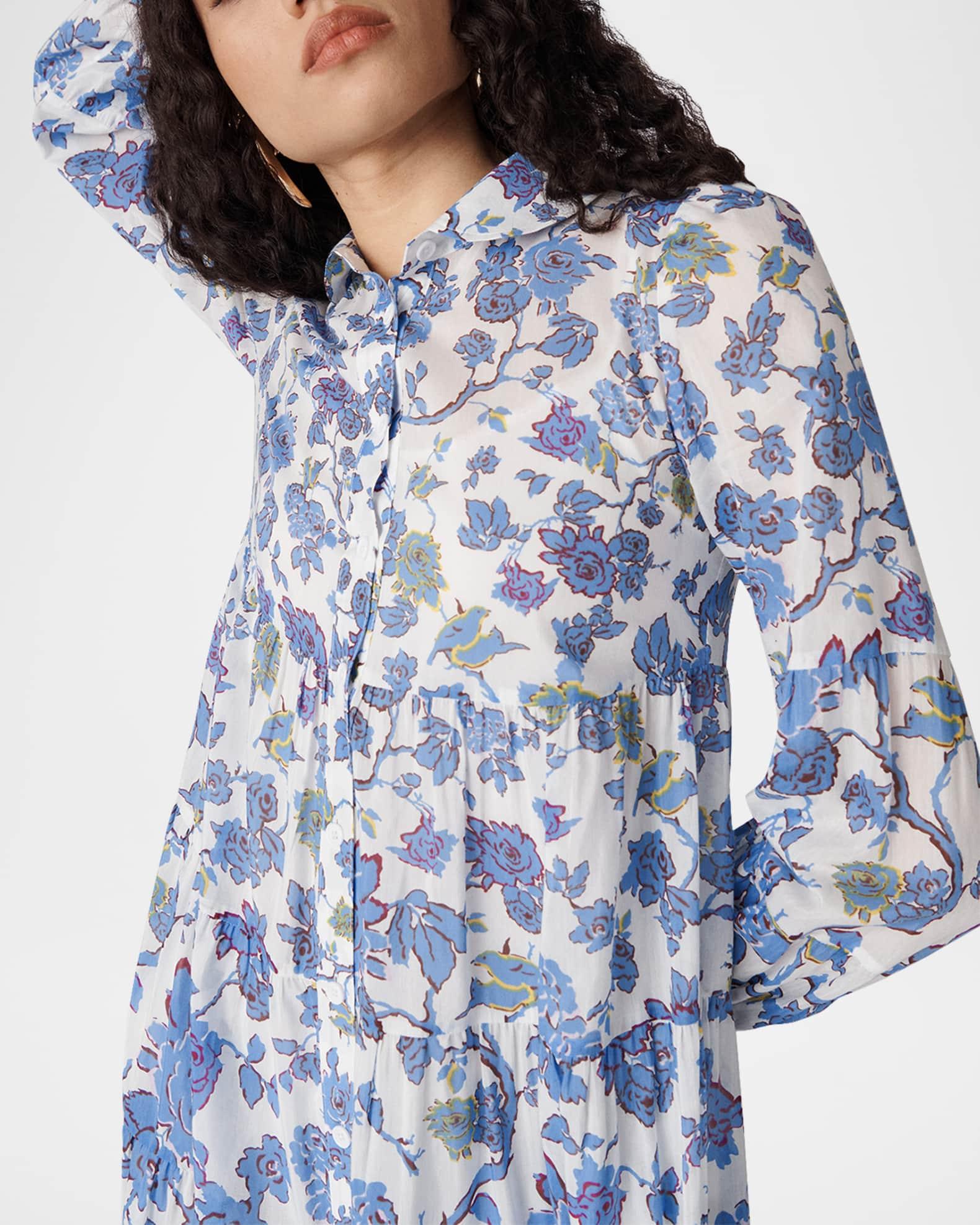 Kiara Tiered Floral-Print Midi Dress Product Image