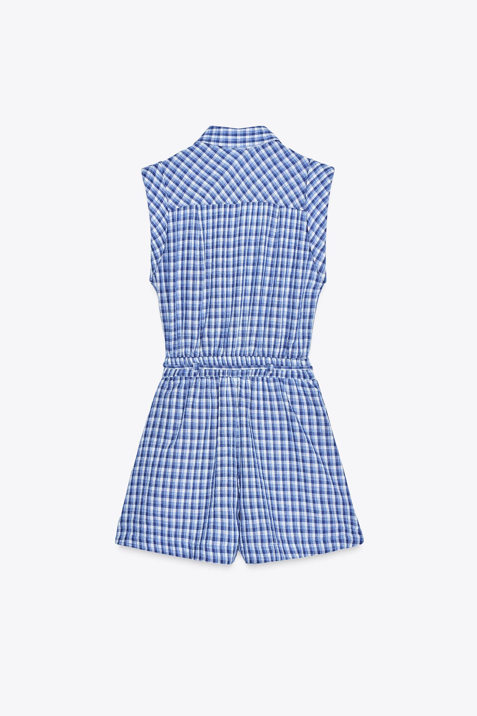 PLAID SHORT JUMPSUIT Product Image