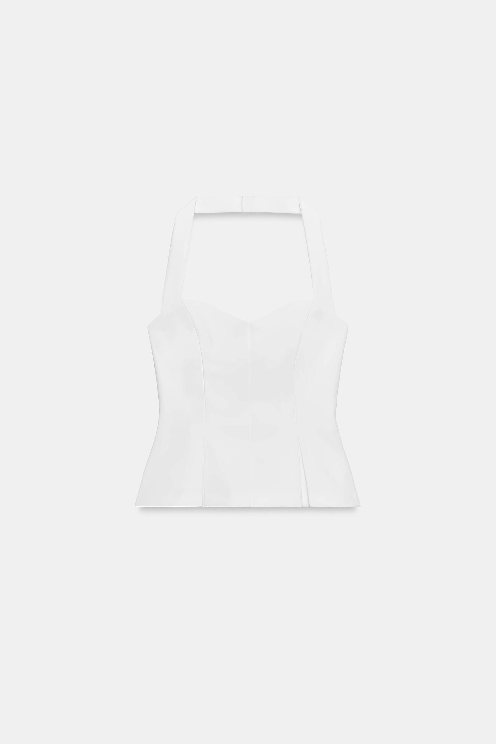 PLEATED HALTER TOP Product Image