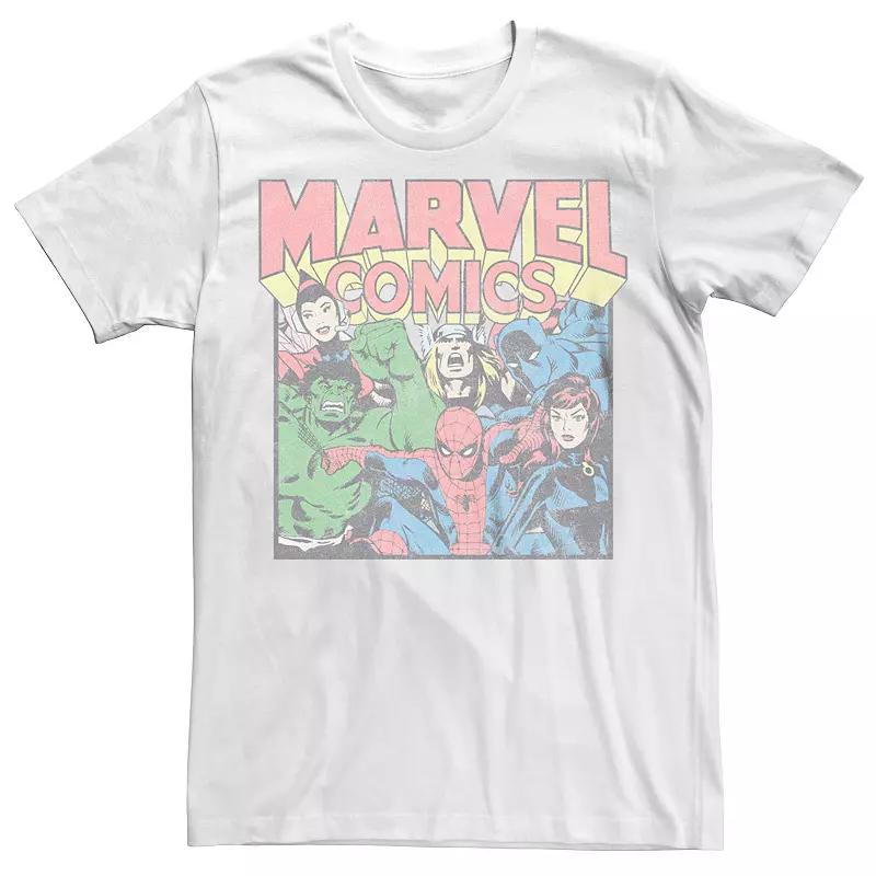 Men's Marvel Comics Vintage Superheroes Graphic Tee, Size: XXL, White Product Image