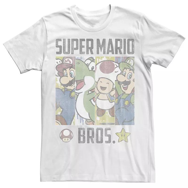 Men's Super Mario Retro Blinds Boxed Up Group Shot Graphic Tee,  Product Image