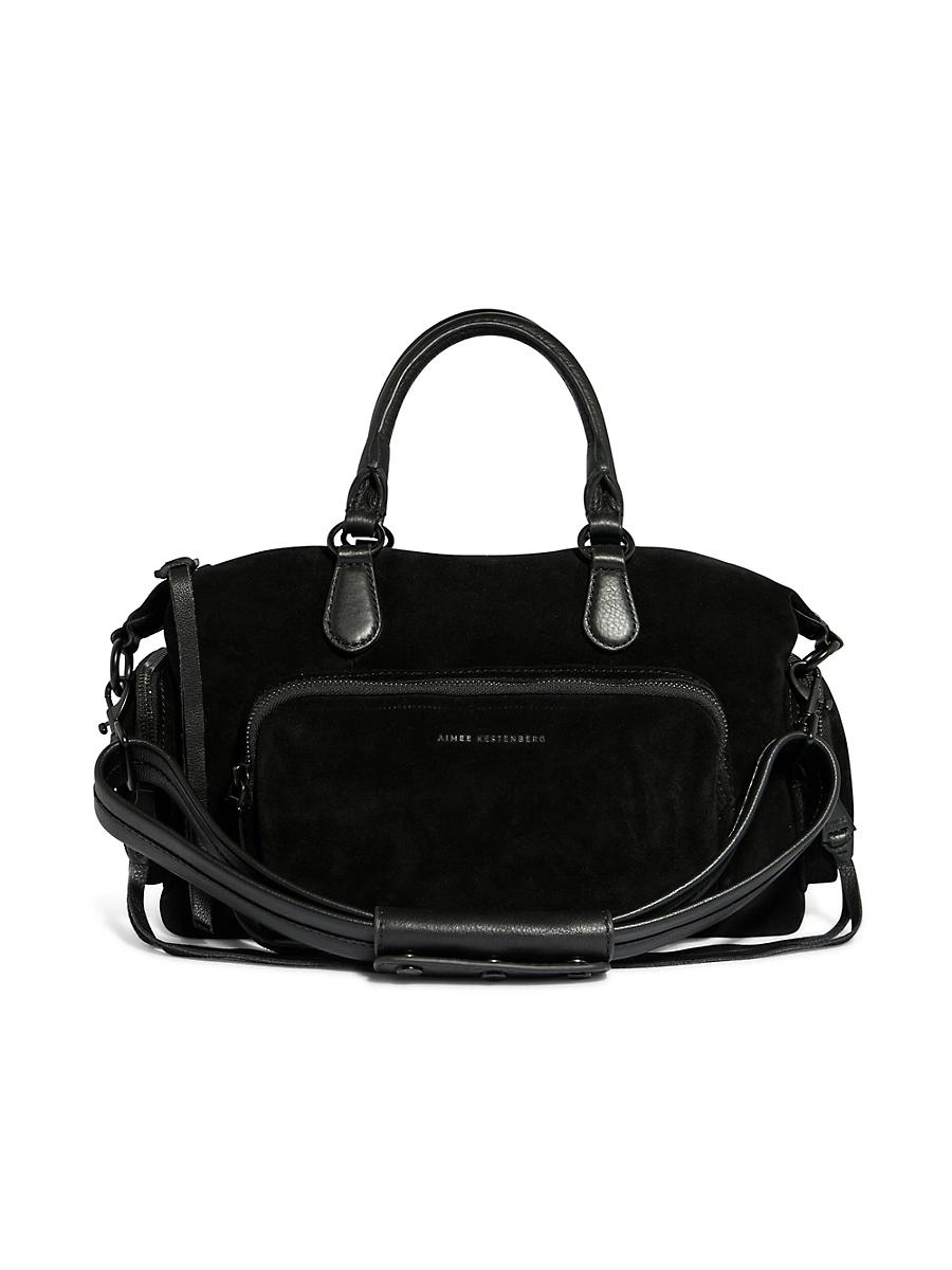 Womens Away We Go Suede Satchel Bag Product Image
