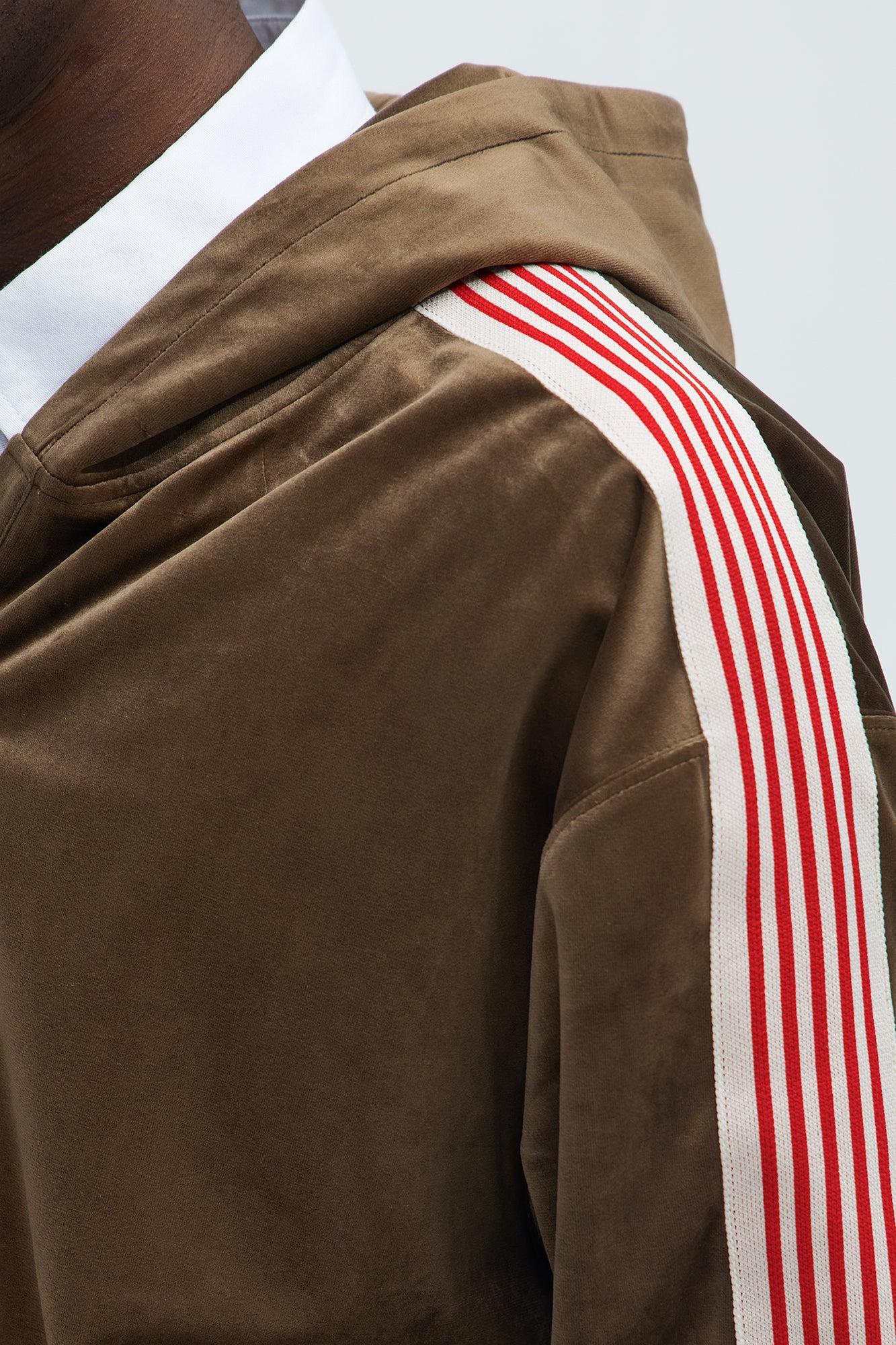 Like You Do Velour Hoodie - Brown Product Image