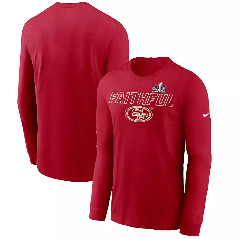 Men's Nike Scarlet San Francisco 49ers Super Bowl LVIII Local Long Sleeve T-Shirt, Size: 2XL, Red Product Image