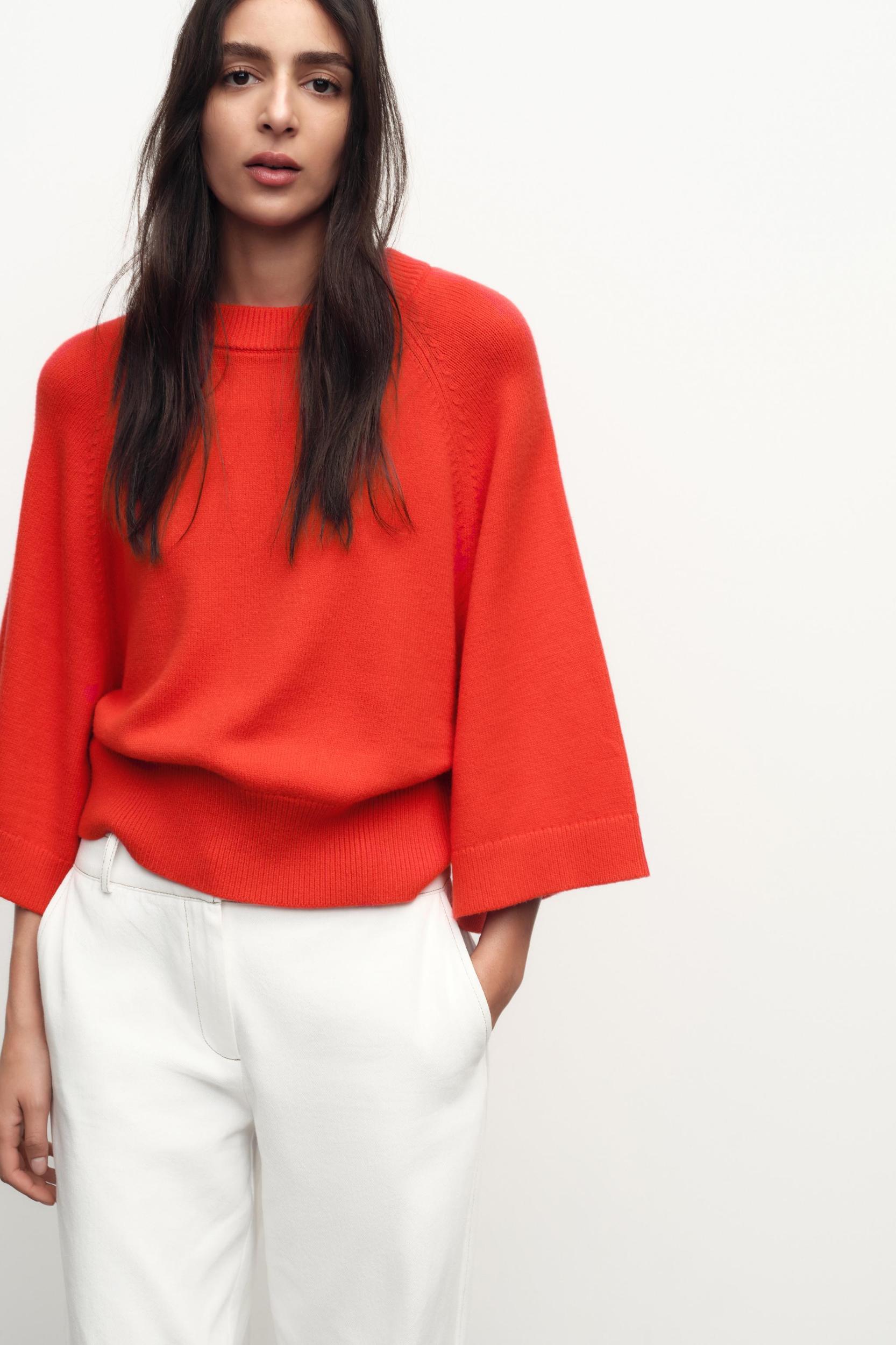 WIDE SLEEVE KNIT SWEATER Product Image