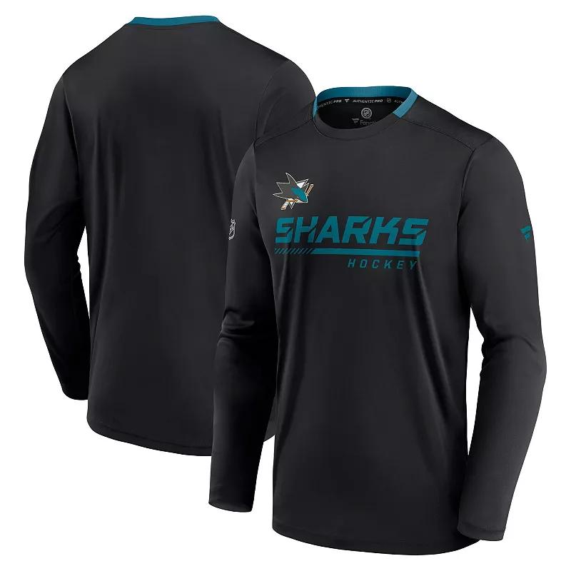 Mens Fanatics Branded Black San Jose Sharks Authentic Pro Locker Room Long Sleeve T-Shirt Product Image