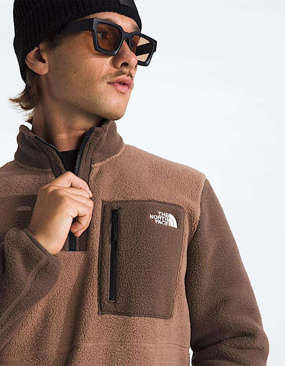 THE NORTH FACE Yumiori Mens Quarter Zip Fleece Jacket - BROWN COMBO Product Image