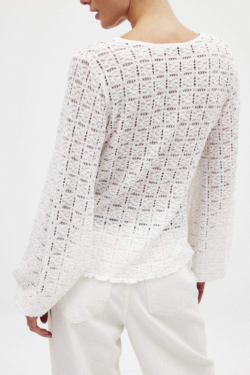 Balloon Sleeve Tie Top Product Image