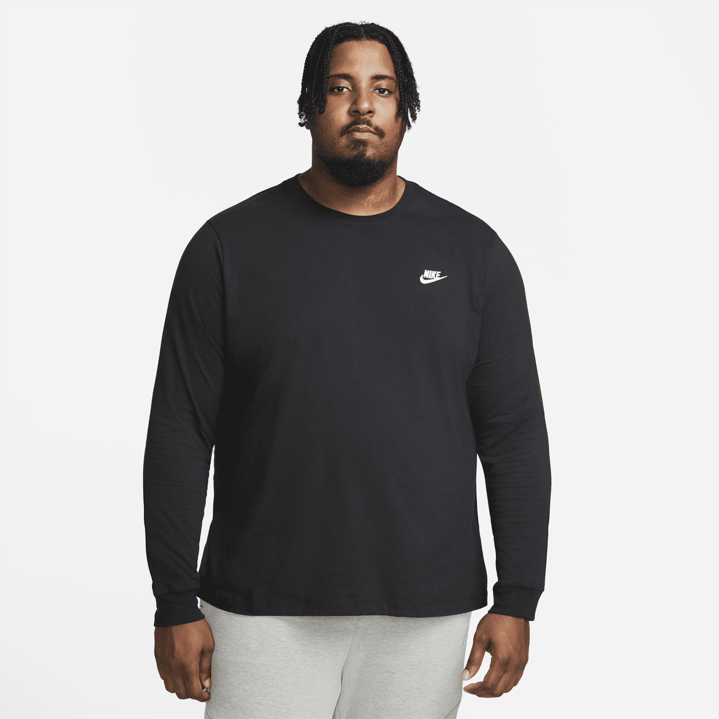 Mens Nike Sportswear Club Long-Sleeve T-Shirt | AR5193-010 Product Image