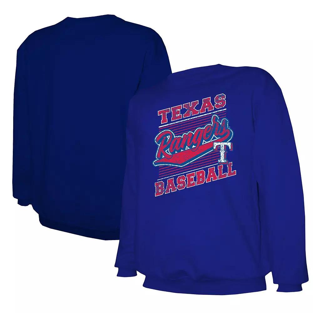 Men's Stitches Royal Texas Rangers Pullover Sweatshirt,  Product Image