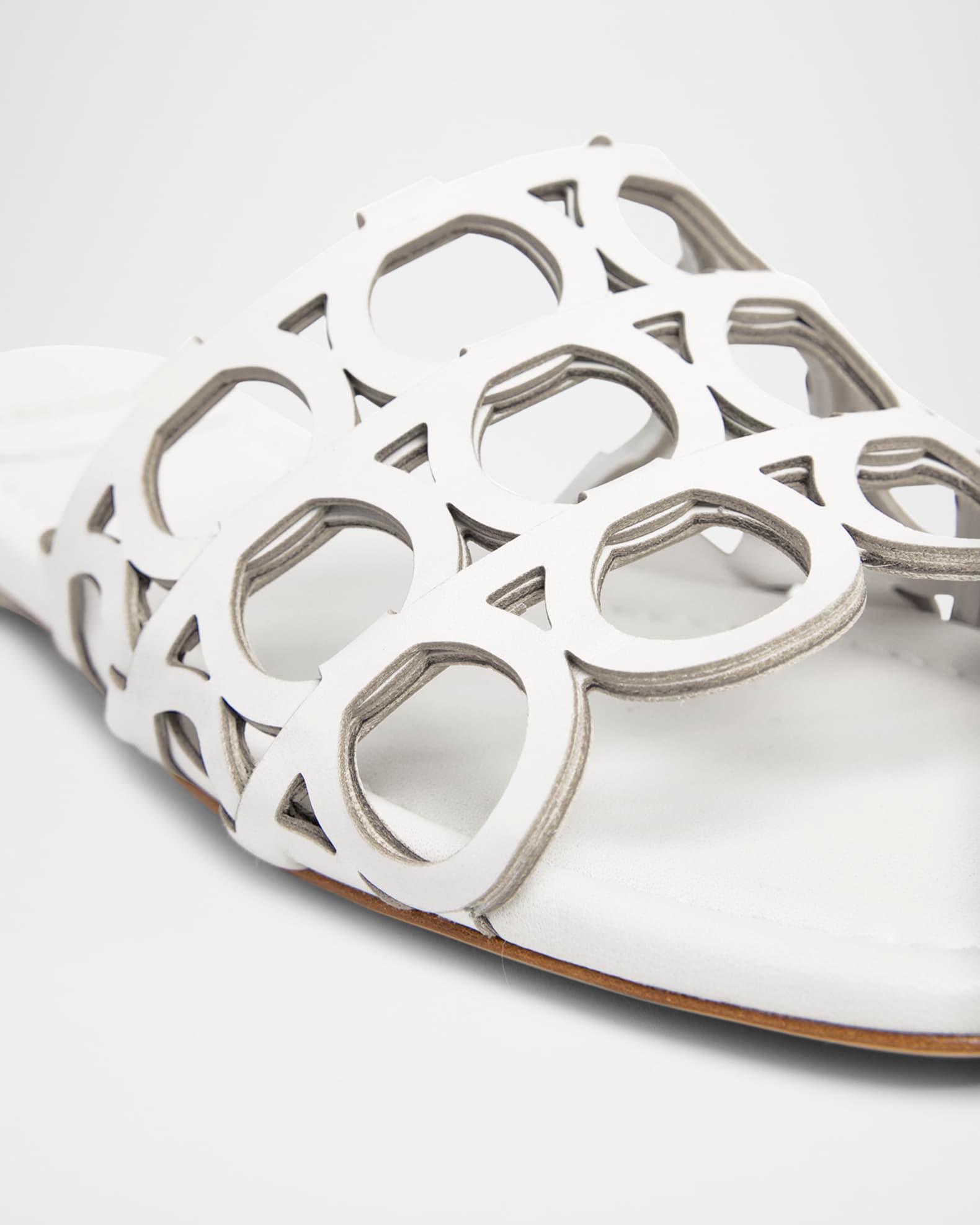 Erne Leather Gancini Link Slide Sandals Product Image