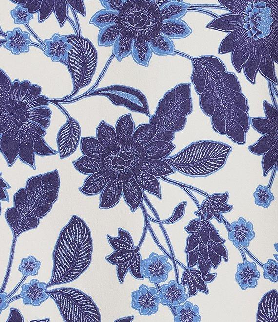 Preston & York Floral Sheath Collar Short Sleeve Carson Dress Product Image