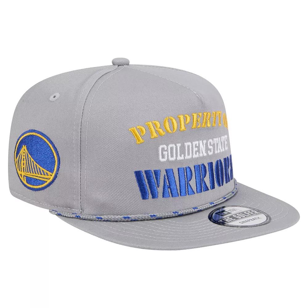 Men's New Era Gray Golden State Warriors Throwback Property Of Golfer Snapback Hat, Grey Product Image