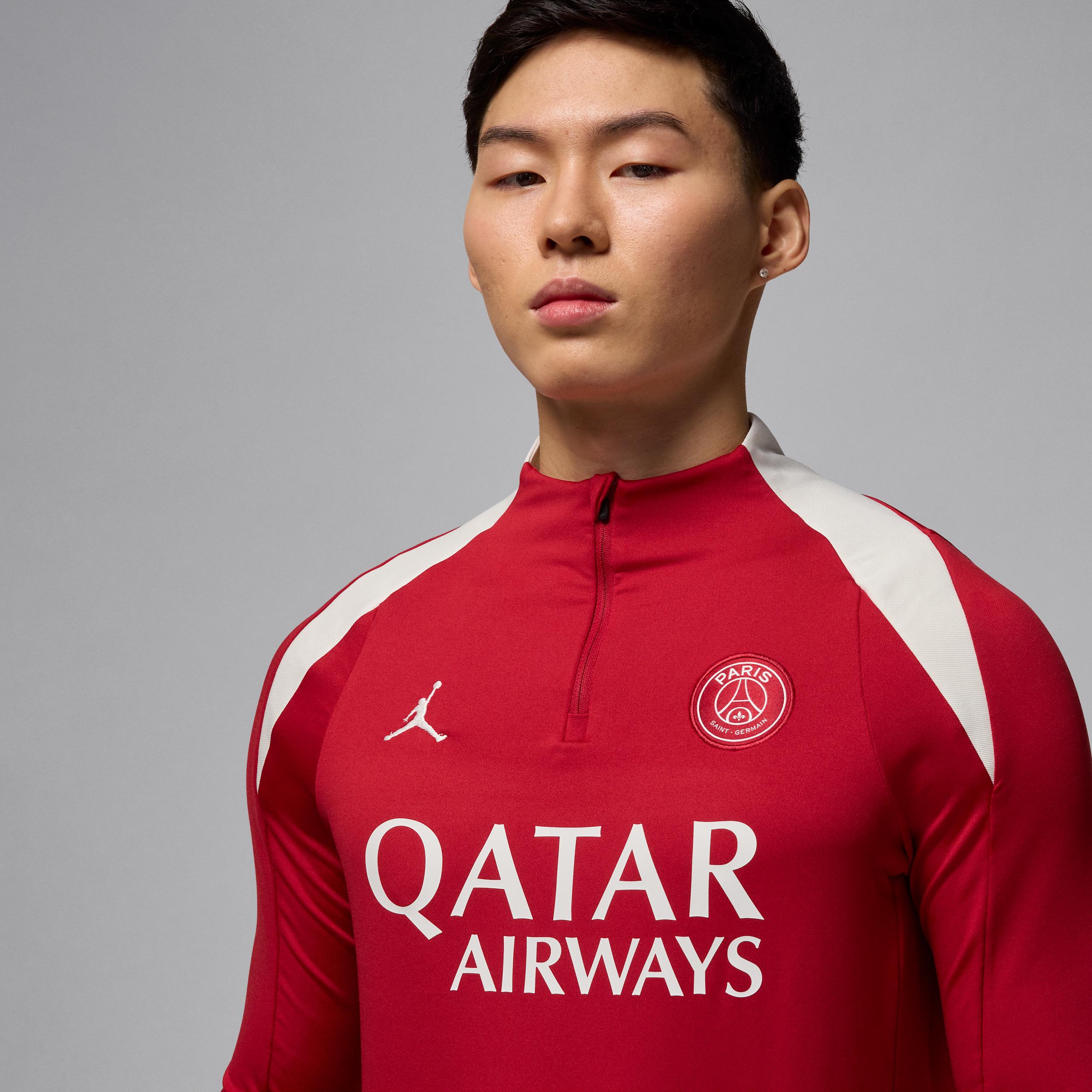 Nike Men's Paris Saint-Germain Strike Fourth Jordan Dri-FIT Soccer Knit Drill Top Product Image