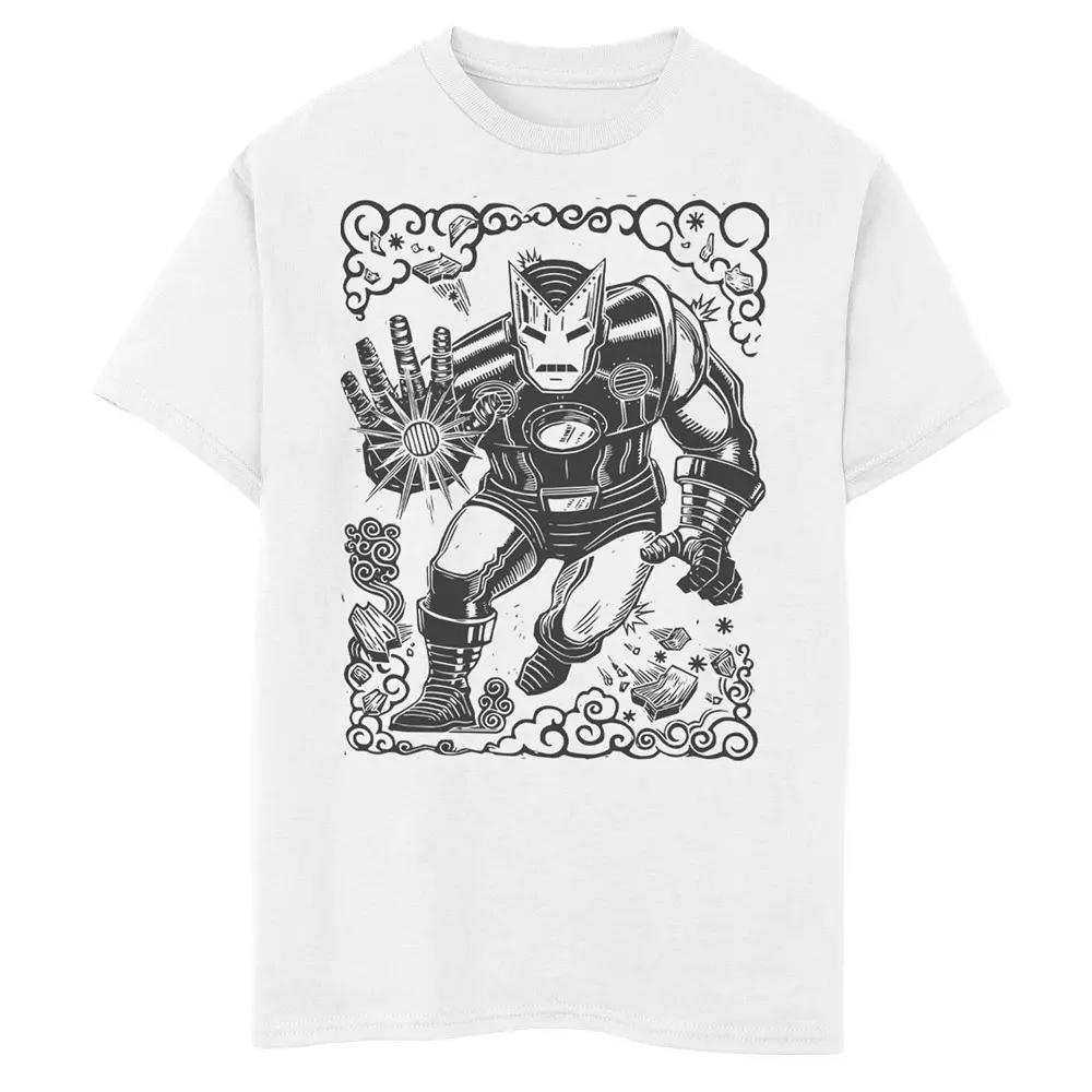 Boys 8-20 Marvel Iron Man Woodcut Portrait Graphic Tee, Boy's,  Product Image