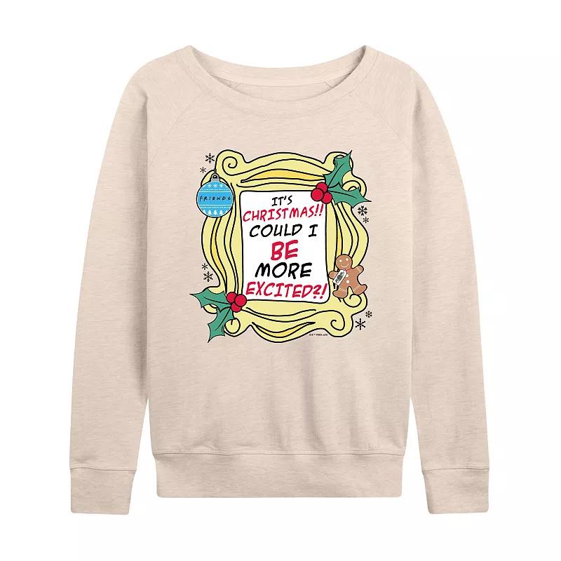 Womens Friends Its Christmas French Terry Long Sleeve Tee Product Image