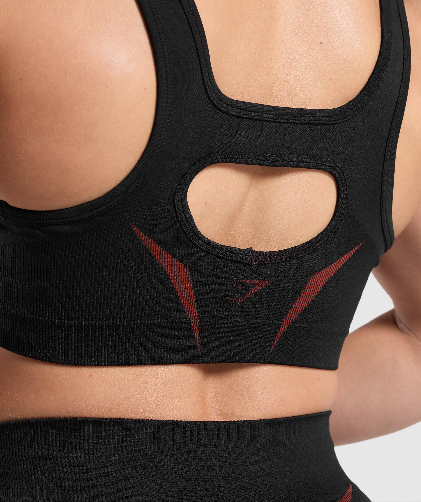 Gymshark Apex Lift Sports Bra - Black/Reps Red Female Product Image
