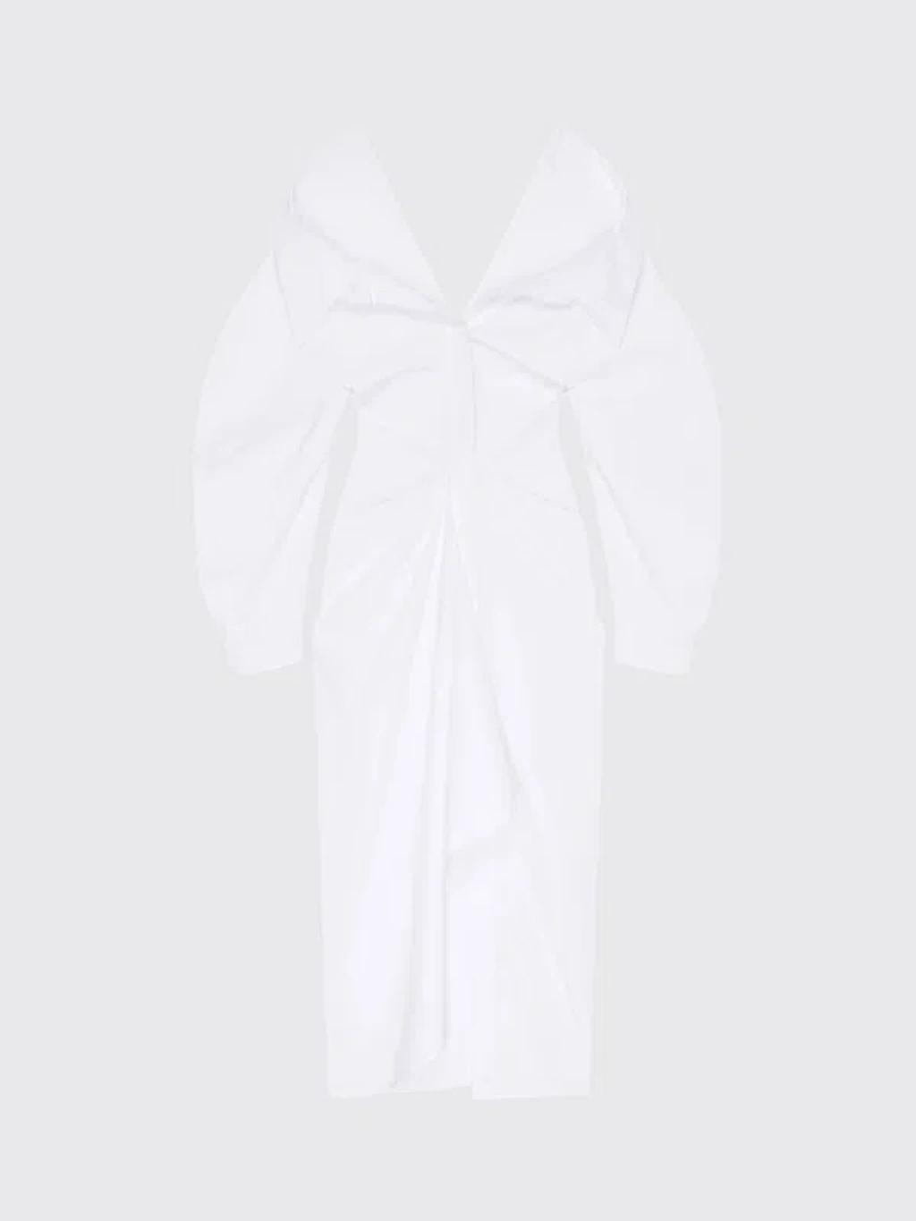 GIVENCHY Off-the-shoulder Cotton Poplin Midi Dress In White Product Image