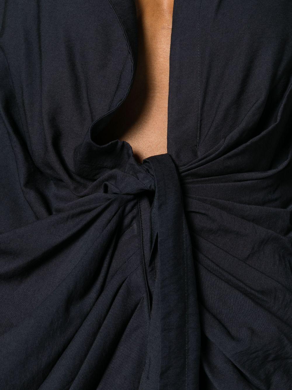 JACQUEMUS La Robe Bahia Viscose Jersey Mini Dress In Black Product Image