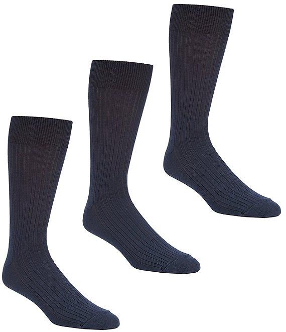 Gold Label Roundtree & Yorke Big & Tall Solid Crew Dress Socks 3-Pack Product Image