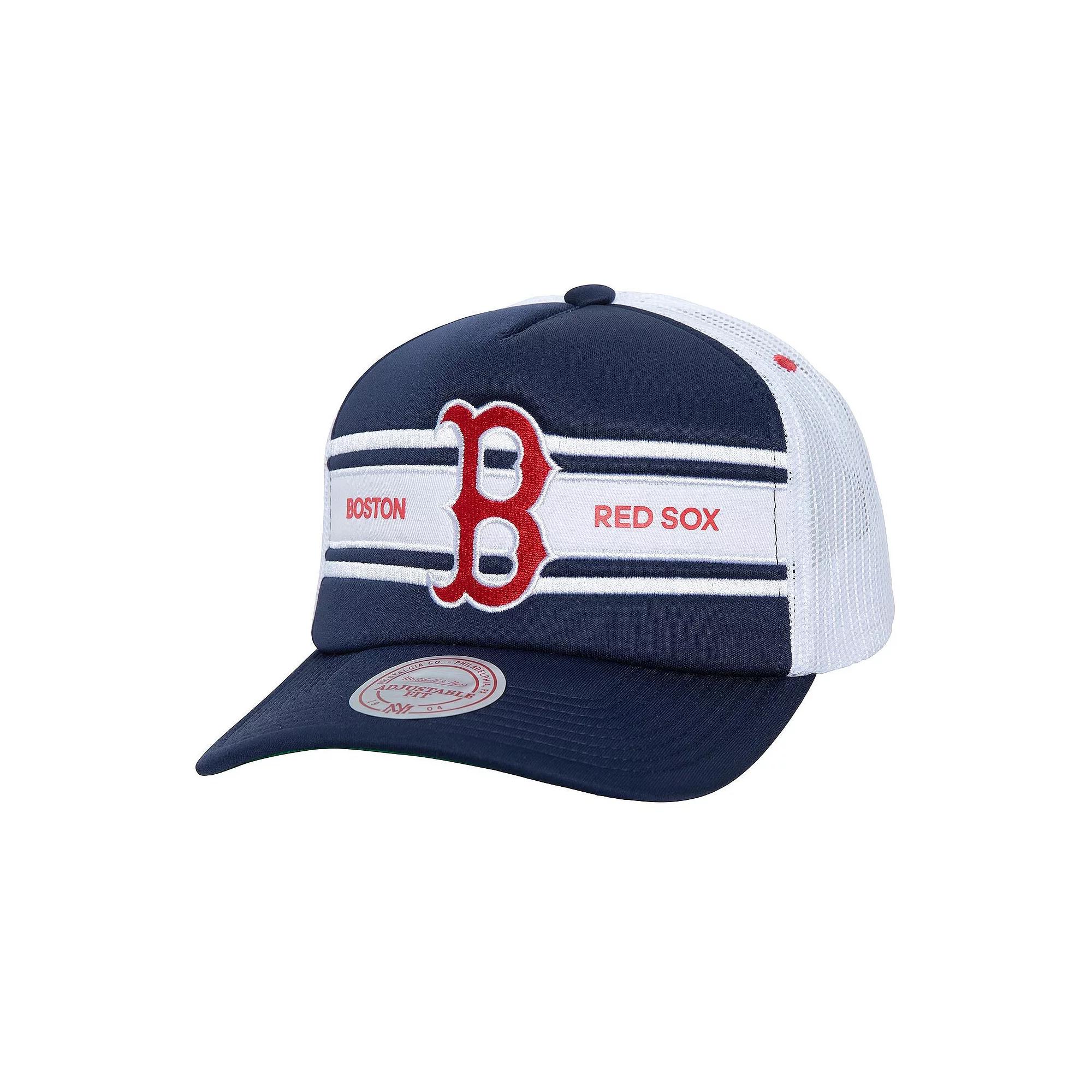 Men's   Navy Boston Red Sox Sideline Trucker Adjustable Hat, Blue Product Image